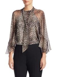 Elie Tahari Matilda Animal Print Blouse at Saks Fifth Avenue